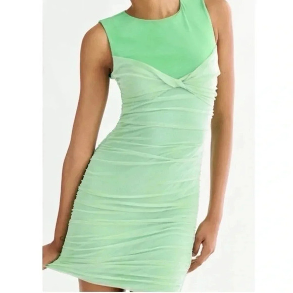 Zara Green Tulle Dress - Picture 1 of 3